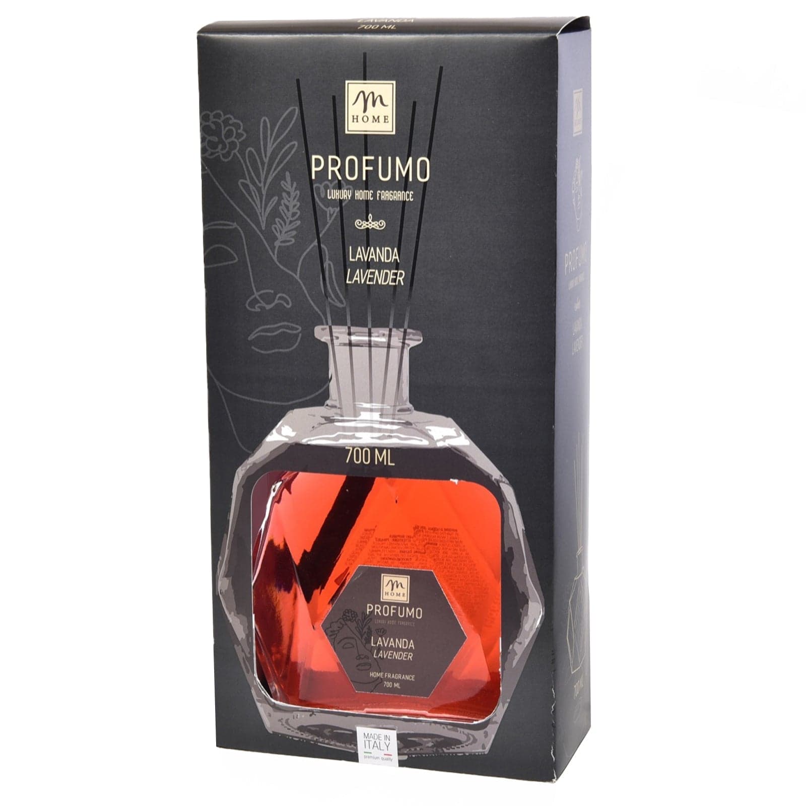 Diffusore di fragranza profumatore per ambiente con bottiglia esagonale da 700 mL - 4