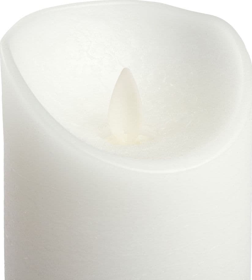 Candela in cera Bianca con luce a led effetto realistico h 15 cm - 3