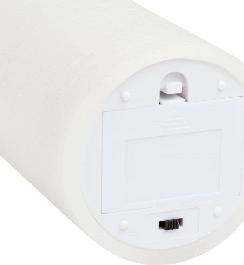 Candela in cera Bianca con luce a led effetto realistico h 15 cm - 4