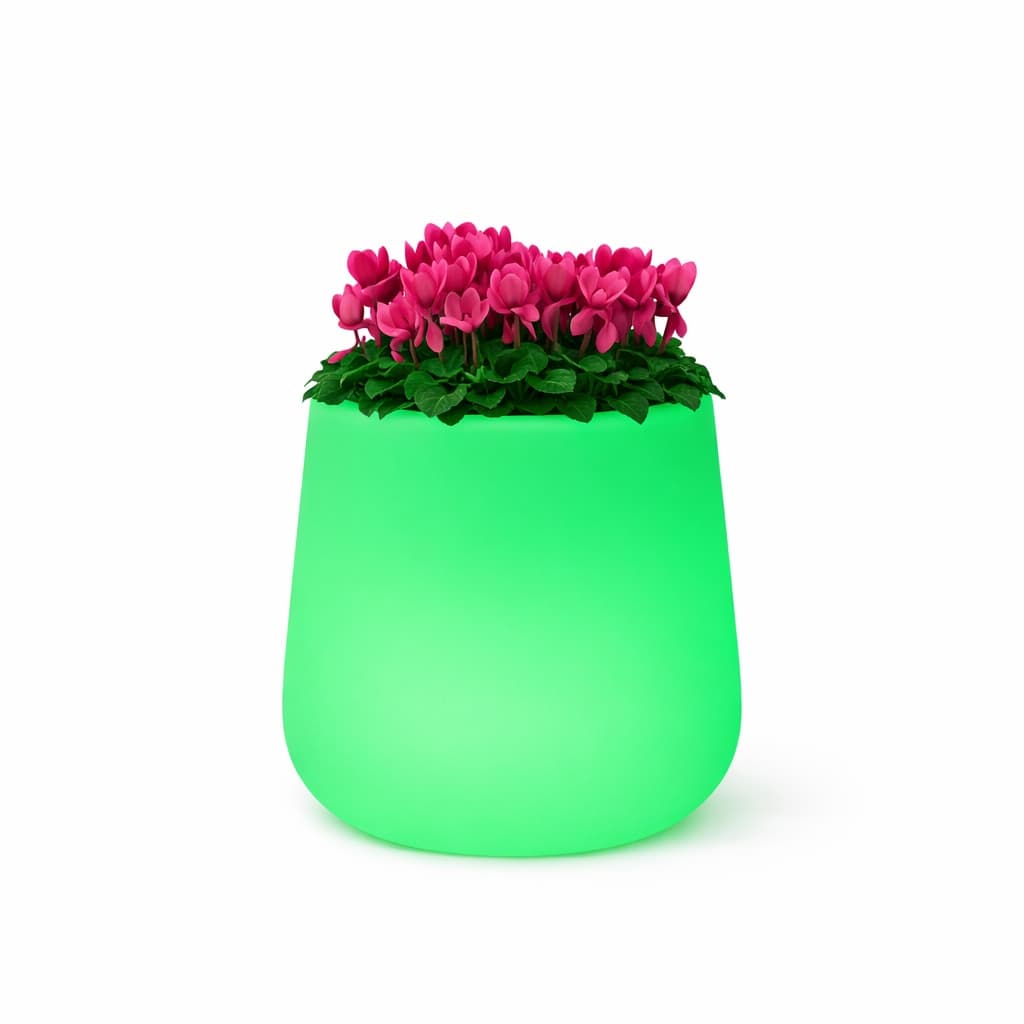 Vaso "Goccia Bright" struttura in polietilene con linee sinuose per interni ed esterni - 1