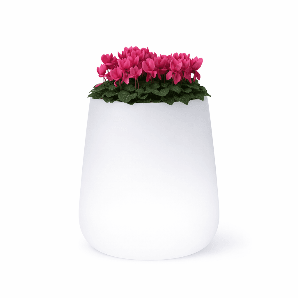 Vaso "Goccia Bright" struttura in polietilene con linee sinuose per interni ed esterni - 18