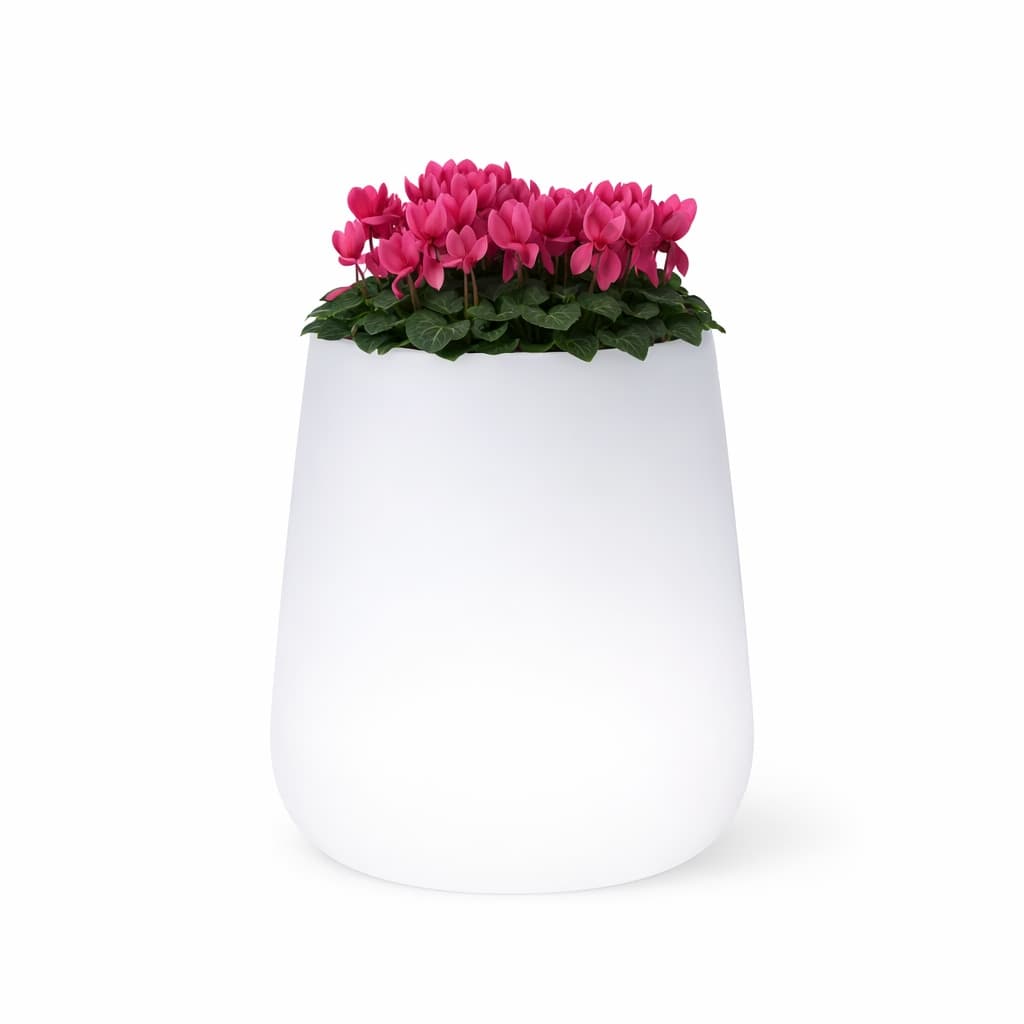 Vaso "Goccia Bright" struttura in polietilene con linee sinuose per interni ed esterni - 3
