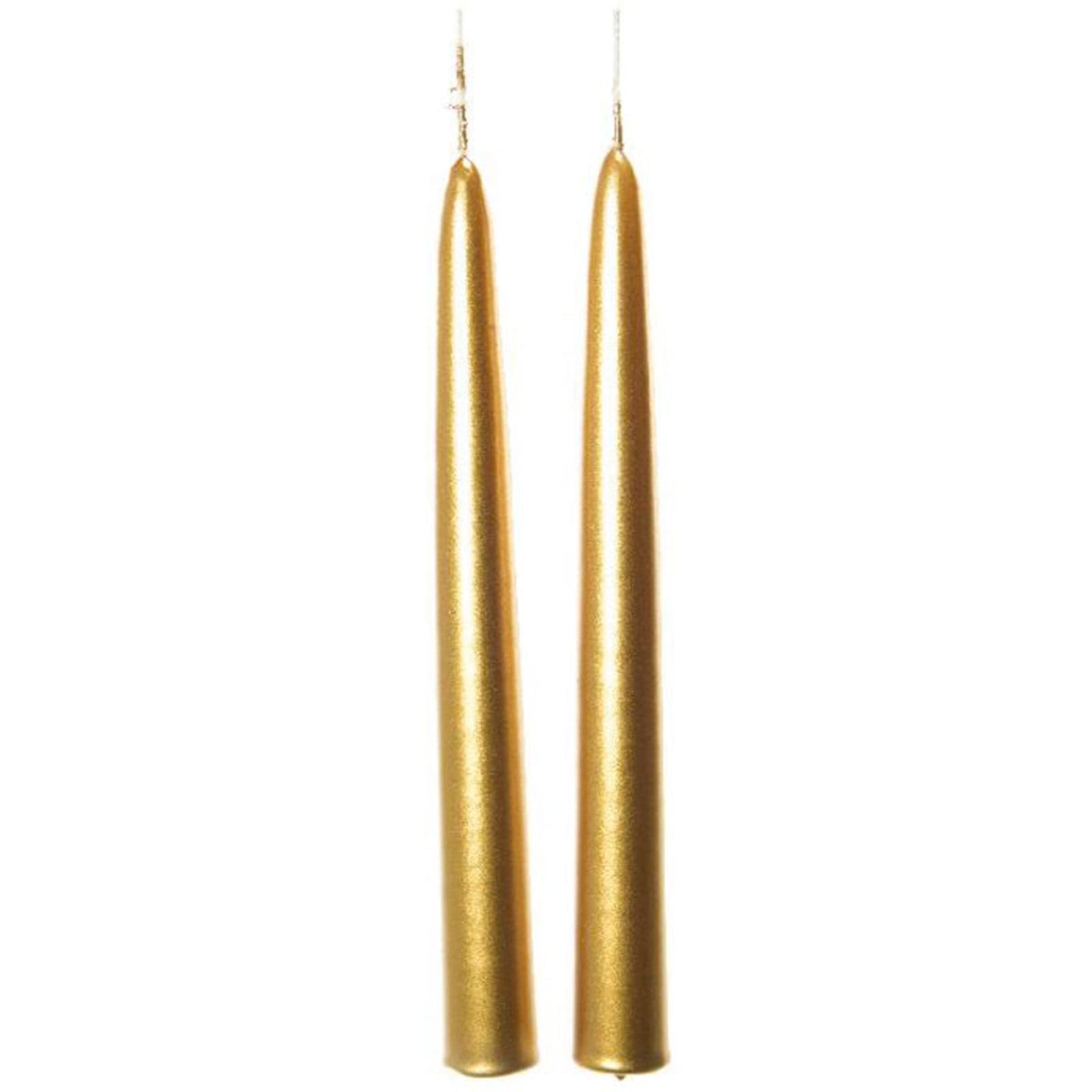 Coppia candele di natale a stelo lucide decorazione natalizia - 6