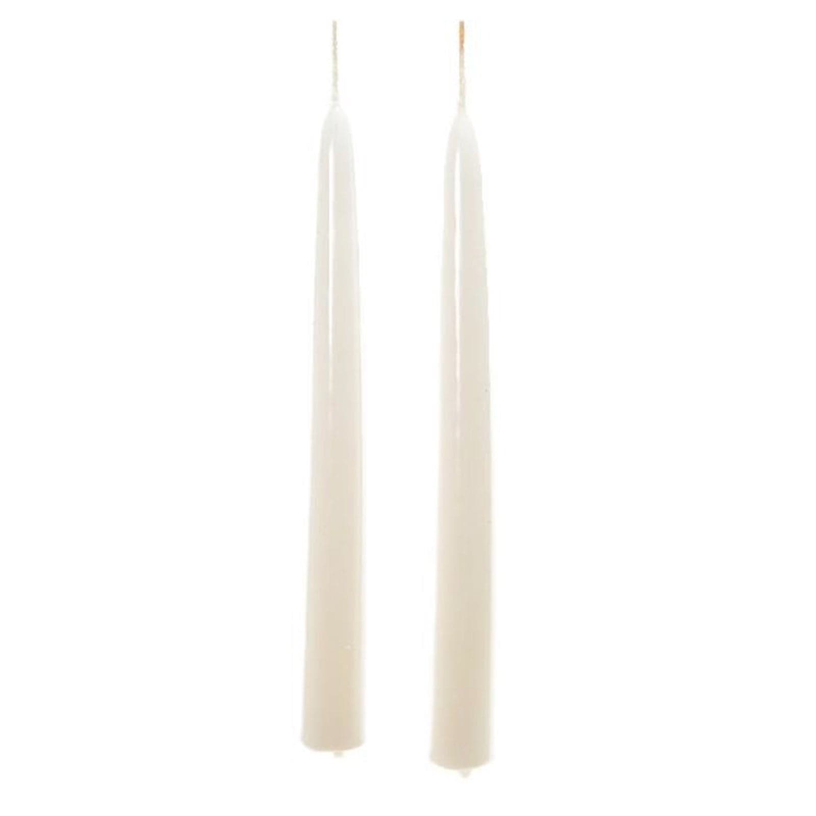 Coppia candele di natale a stelo lucide decorazione natalizia - 2