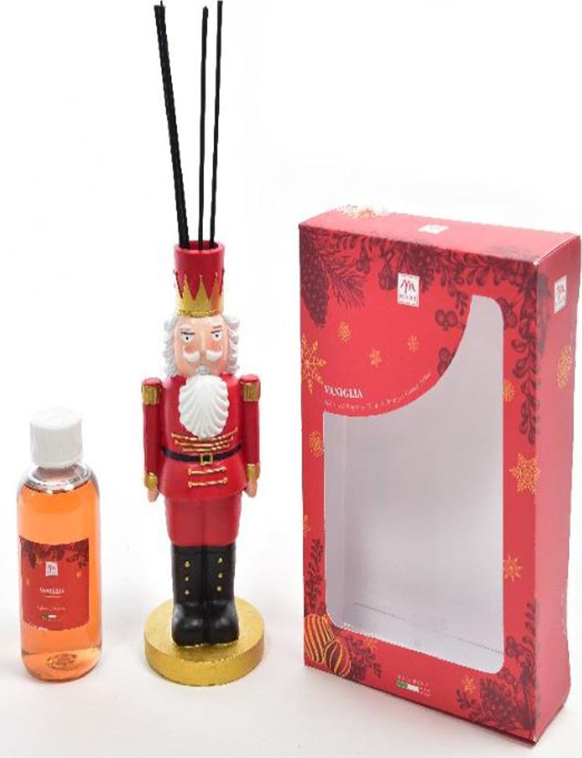 Diffusore di essenza schiaccianoci con bacchetti in cotone profumatore per ambienti 250 ml - 2