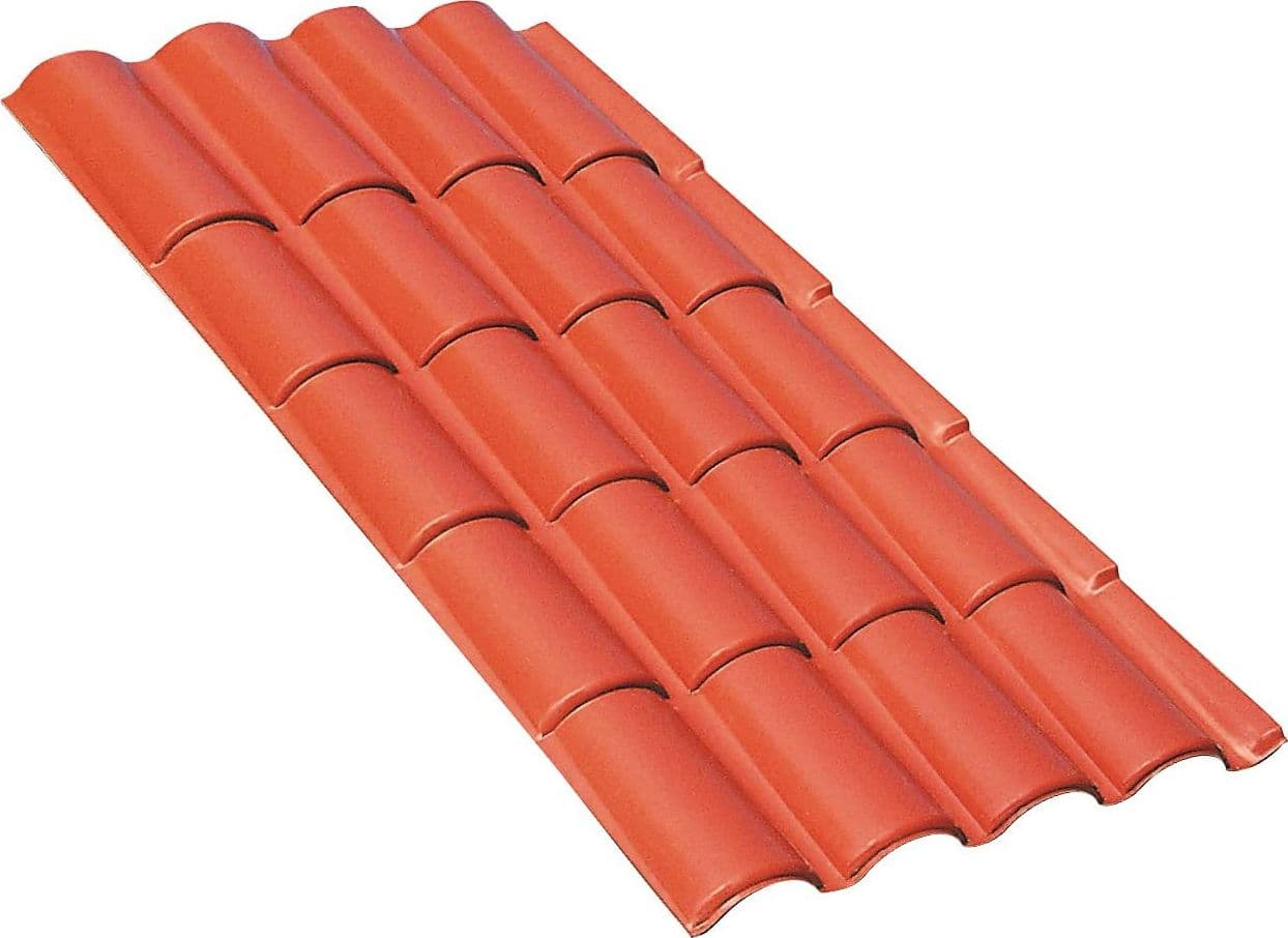 Lastra di copertura termoplastiche "life" 103 x 208 cm colorazione rosso Mattone - 2