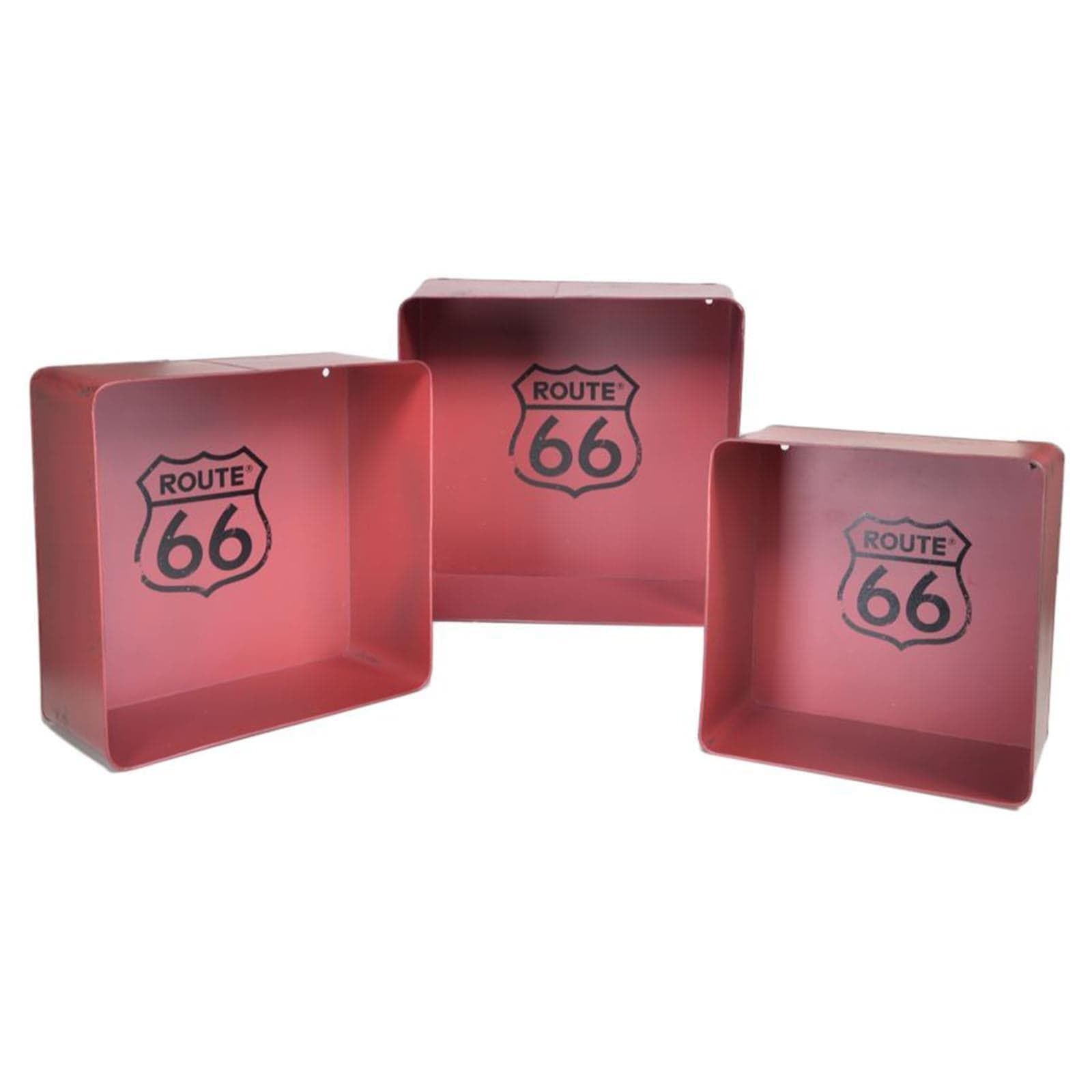 Set 3 cubi, mensole in Metallo "Bristol" da parete design moderno con fissaggio a scomparsa - 2