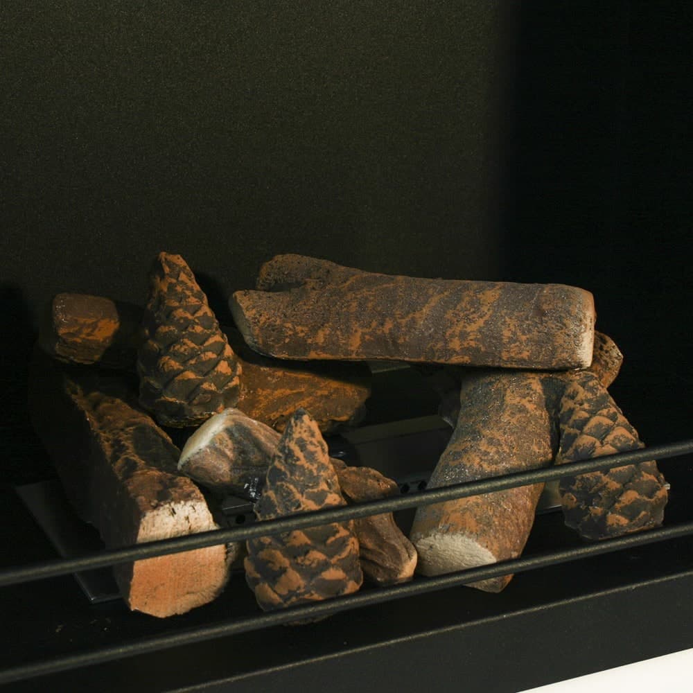 Legnetti in ceramica decorativi per camino a Bioetanolo accessori Biocamino 9 pz - 2