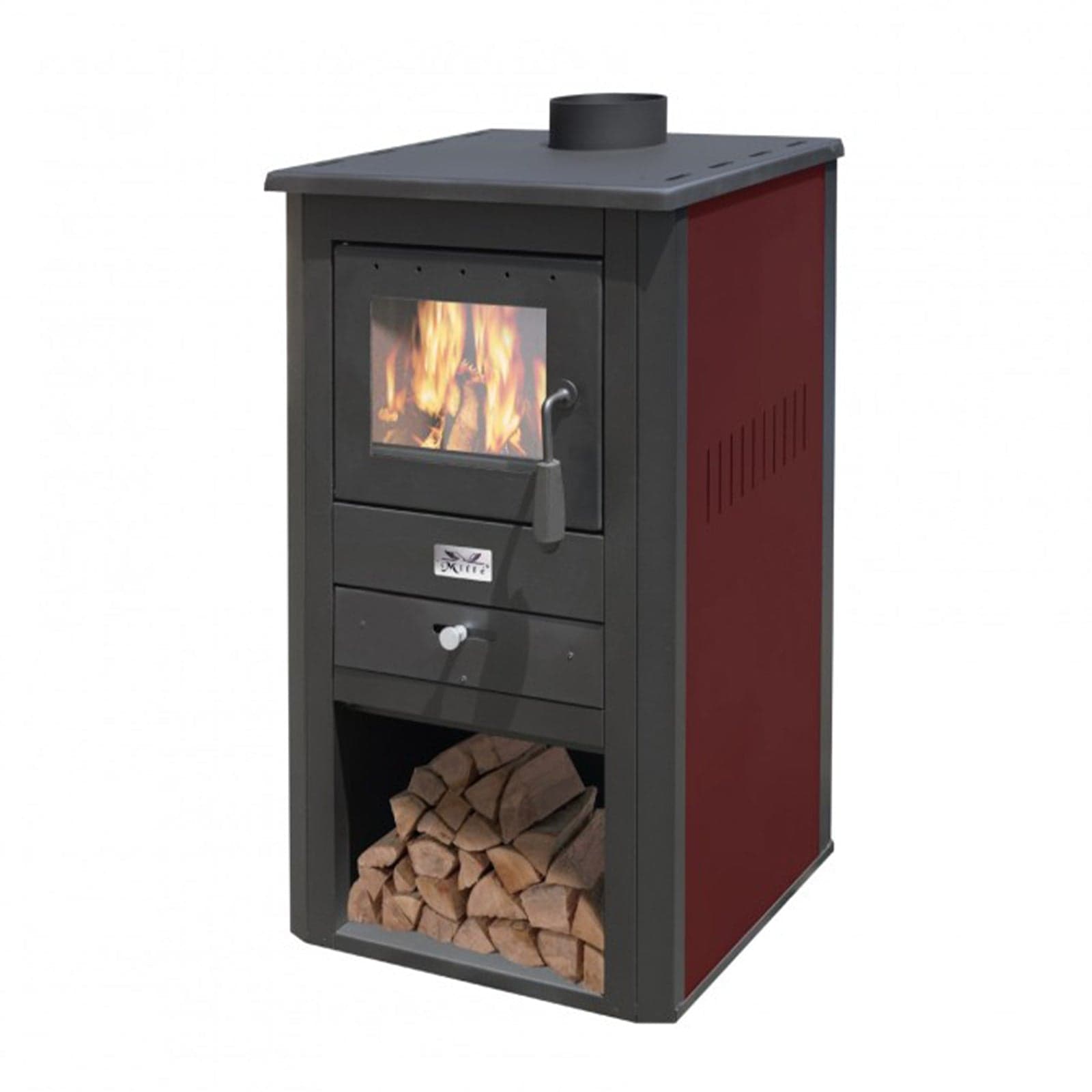Stufa a legno "Pallade" da 13 kW da 51 x 45 x 94 cm - 3