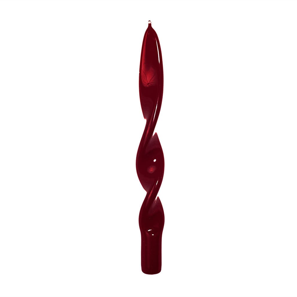 Candela Fiamma spirale lucida a cera Bianca decorazione natalizia - 13