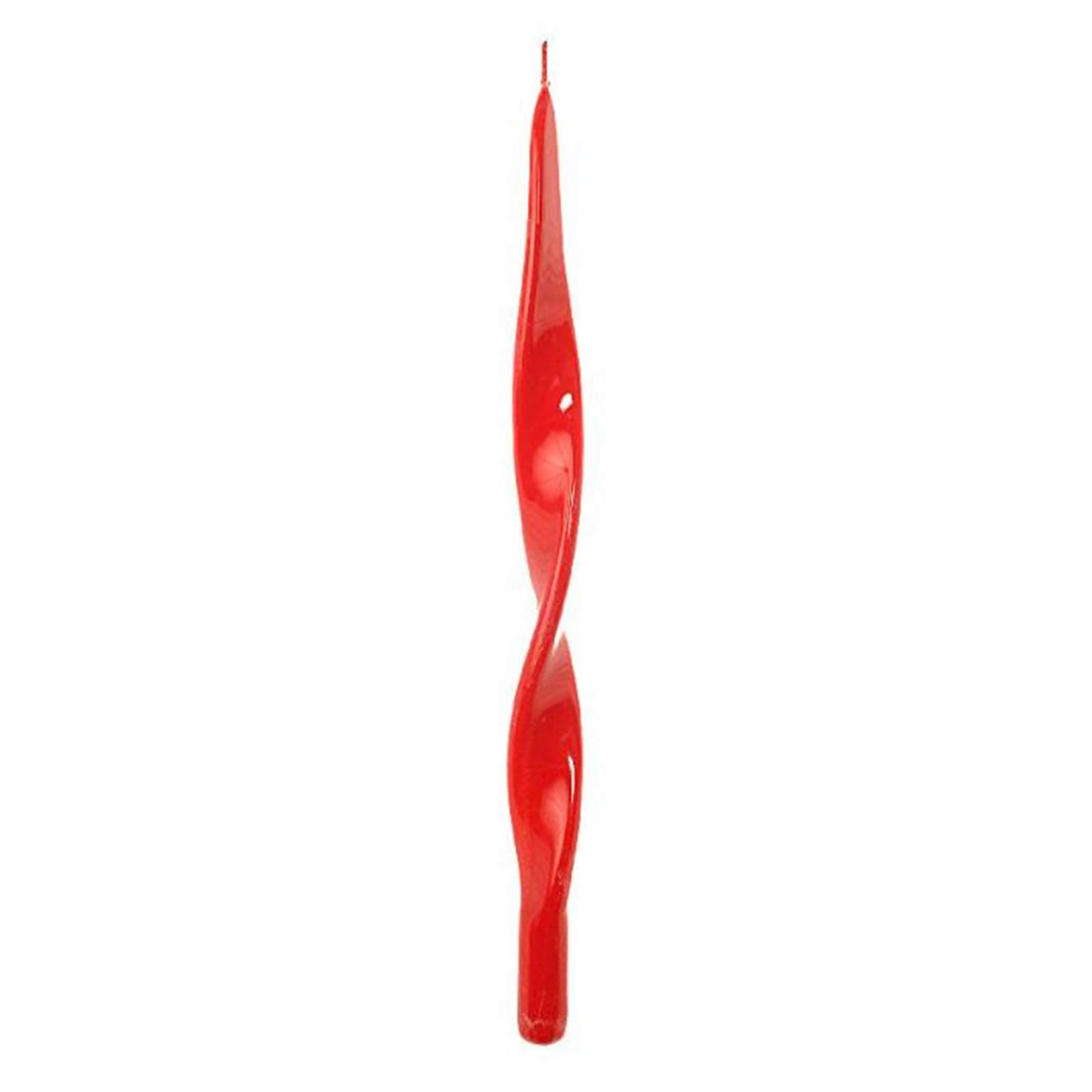 Candela Fiamma spirale lucida a cera Bianca decorazione natalizia - 14