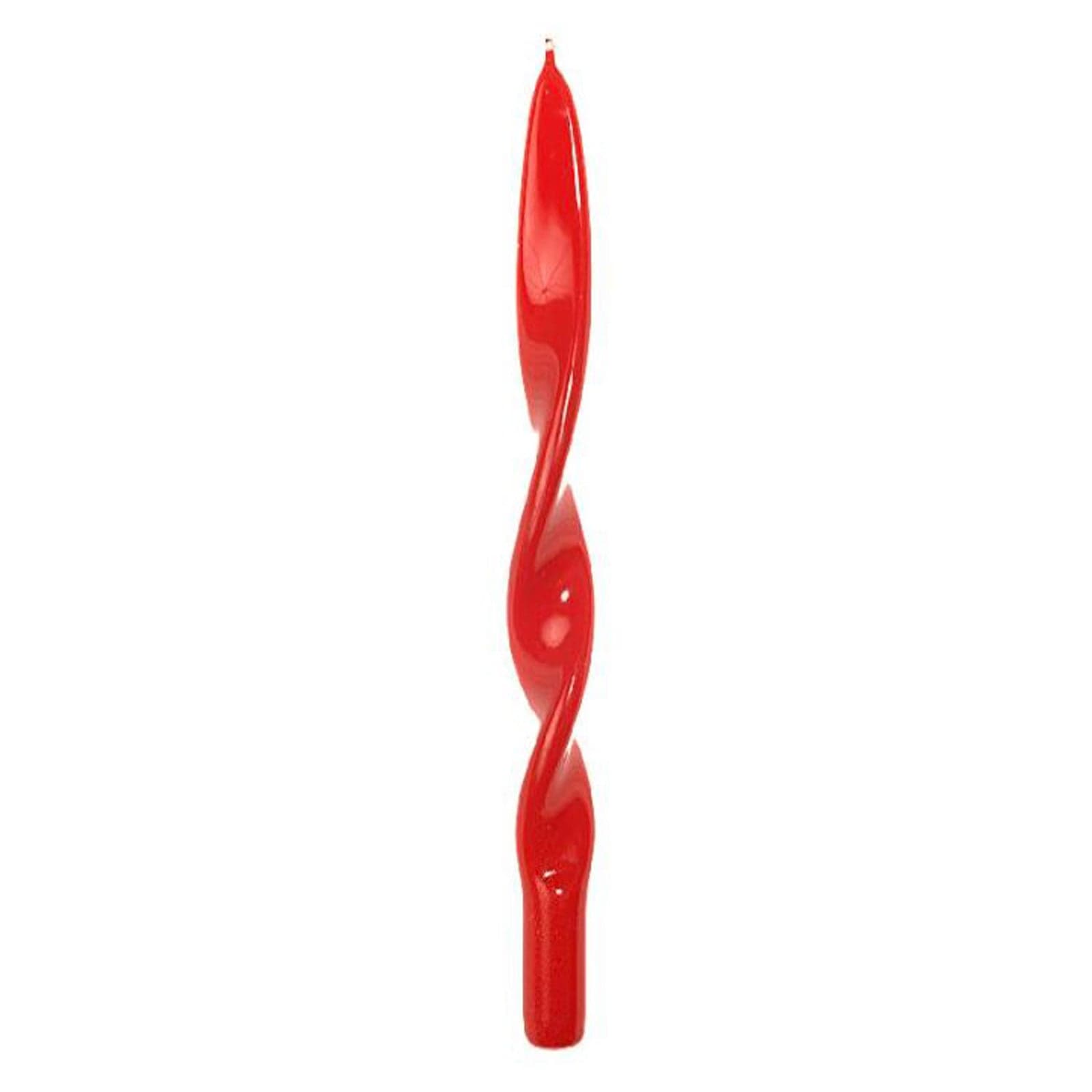 Candela Fiamma spirale lucida a cera Bianca decorazione natalizia - 8