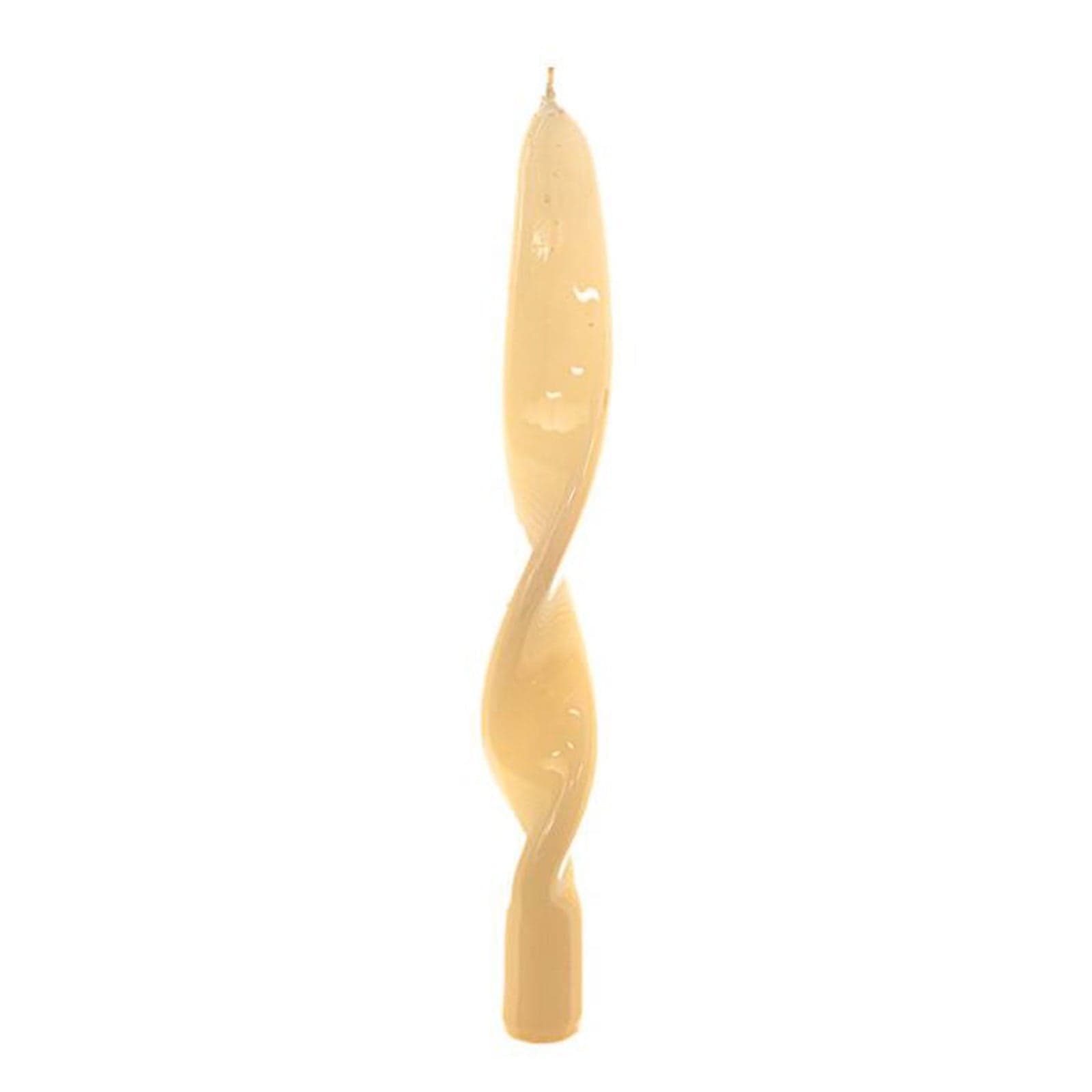 Candela Fiamma spirale lucida a cera Bianca decorazione natalizia - 9