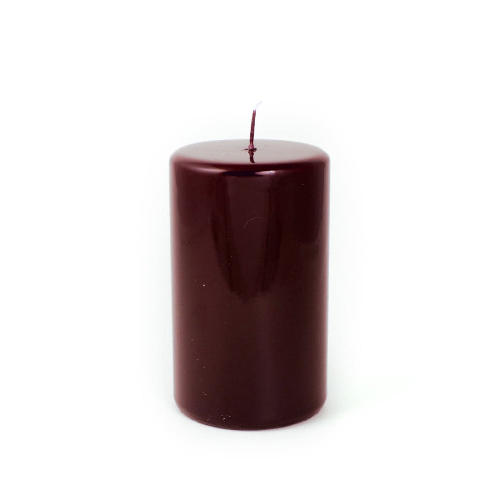 Candela cilindrica decorata "Pillar Lucid" bordeaux decorazione natalizia - 5