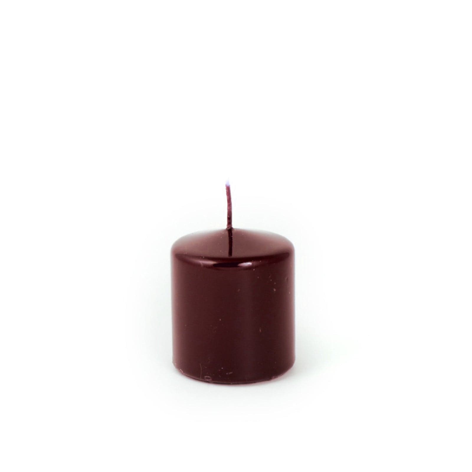 Candela cilindrica decorata "Pillar Lucid" bordeaux decorazione natalizia - 7