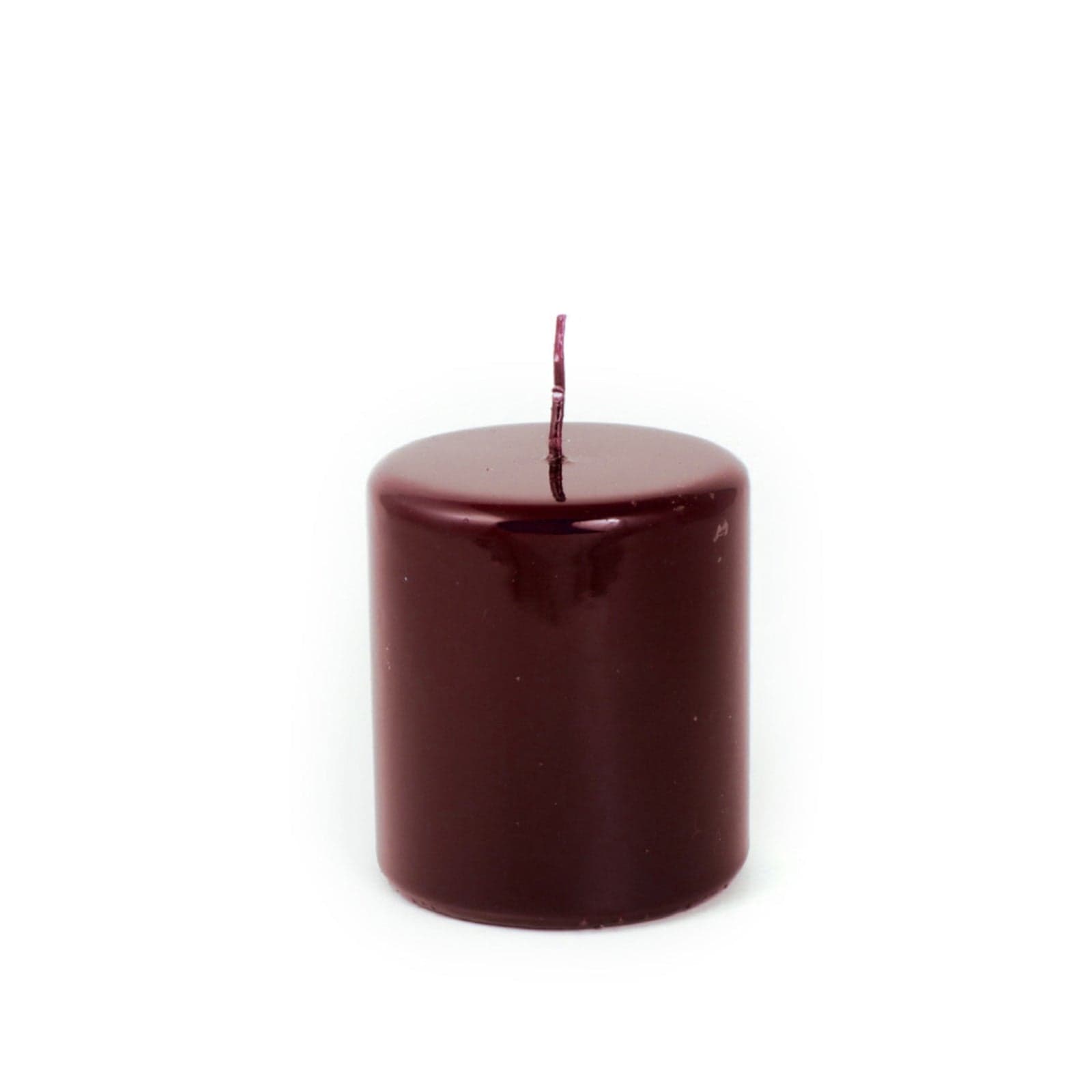 Candela cilindrica decorata "Pillar Lucid" bordeaux decorazione natalizia - 2