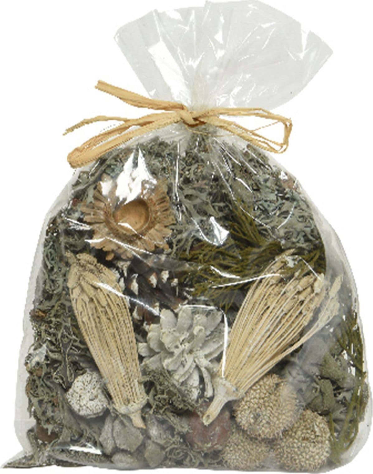 Sacco con fiori secchi decorazione natalizia per presepe da 20 cm - 9