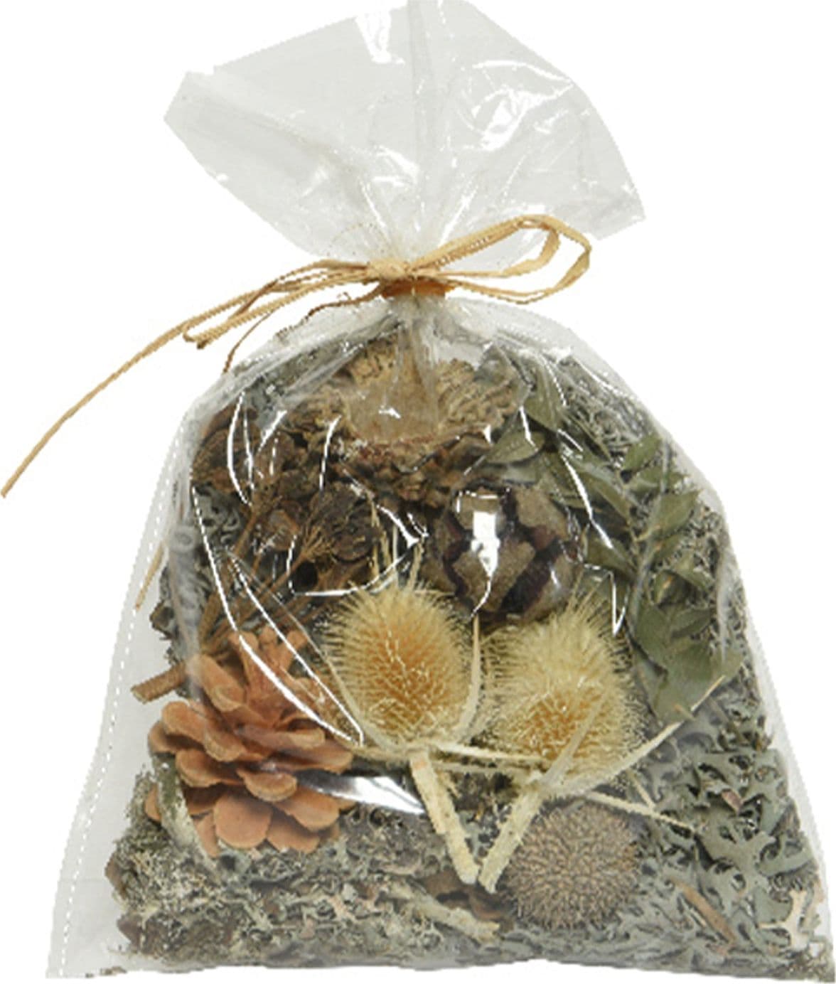 Sacco con fiori secchi decorazione natalizia per presepe da 20 cm - 4