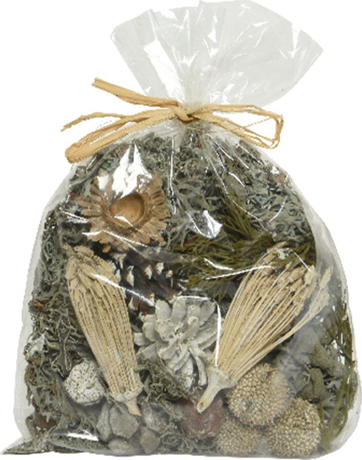 Sacco con fiori secchi decorazione natalizia per presepe da 20 cm - 5