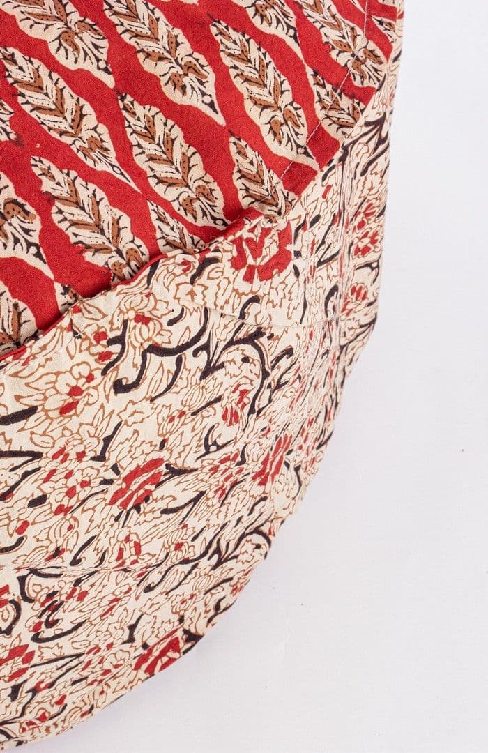 Poltrona Pouf "Lorient" per interno, con rivestimento in cotone da 65x65x25 cm - 2