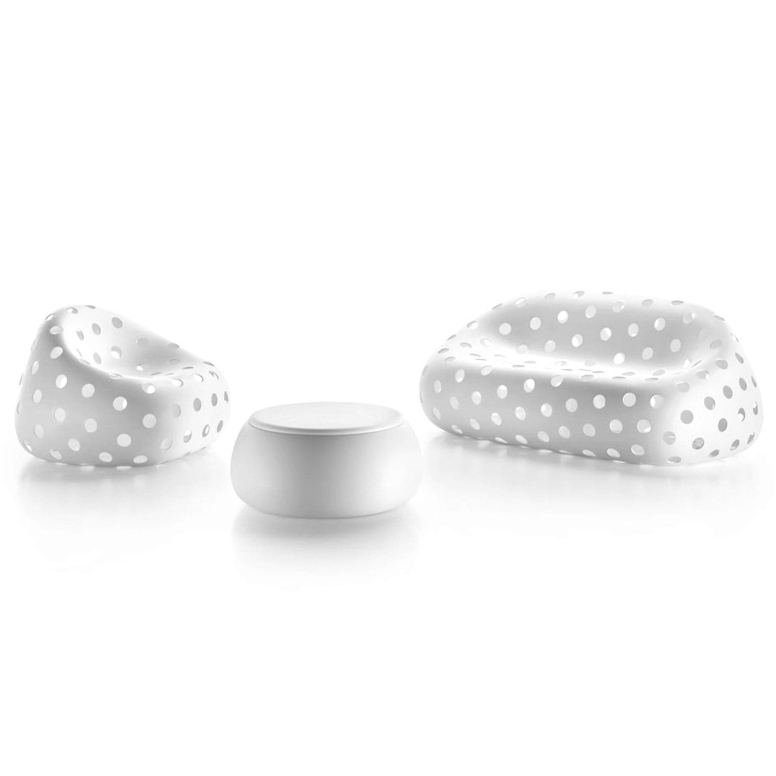Salottino in polietilene moderno con luci "Airball" per giardino e veranda "Made in Italy" - 11
