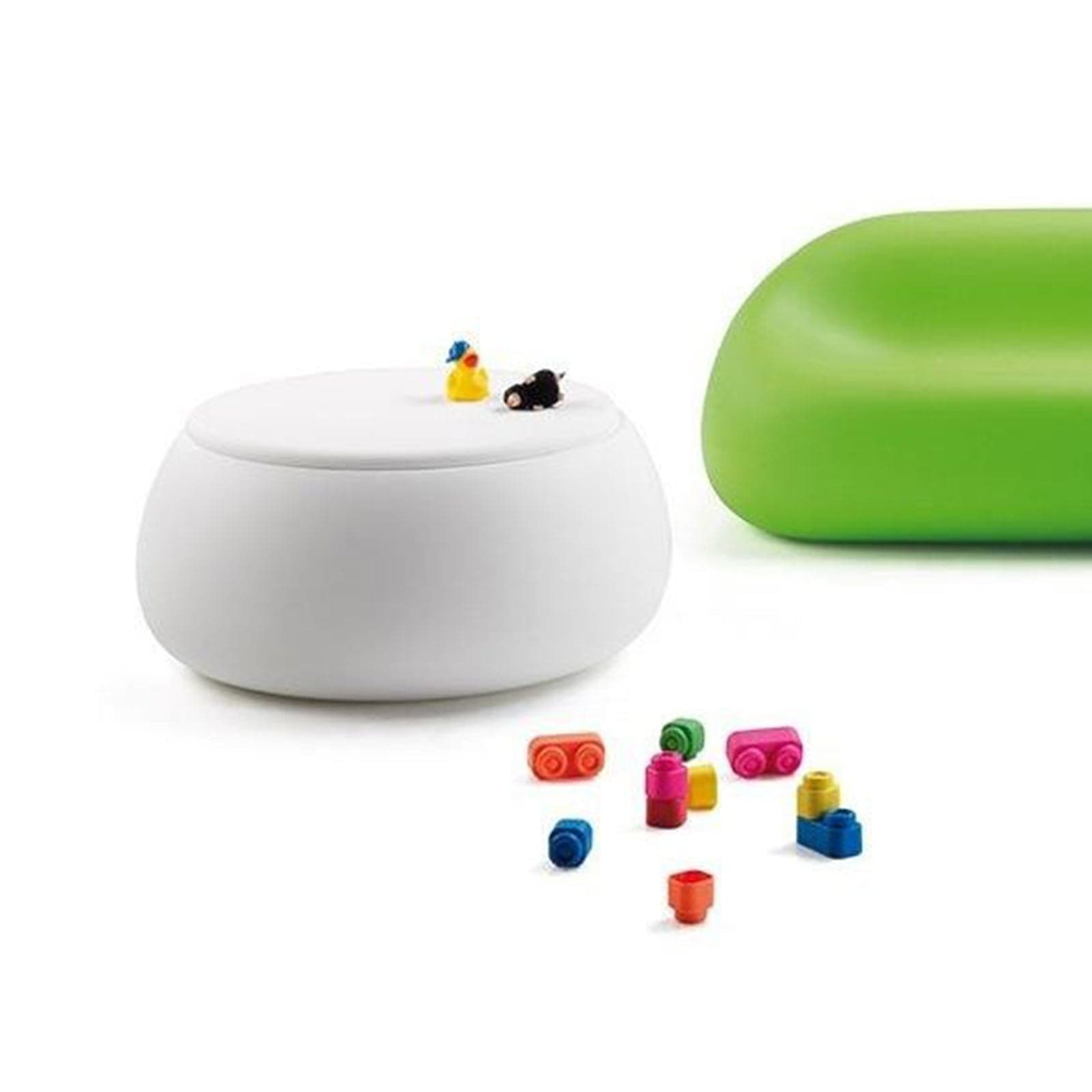 Salottino in polietilene moderno con luci "Airball" per giardino e veranda "Made in Italy" - 9