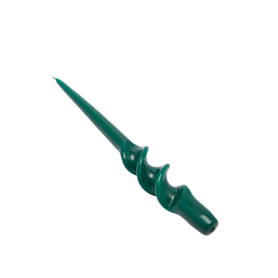 Candela Natalizia Twist colore verde per Interni ed Esterni h 29 cm 12 pezzi