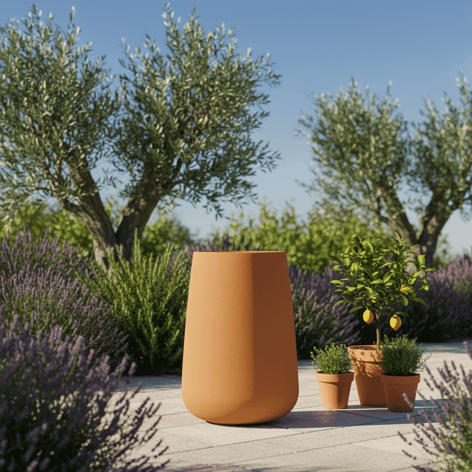 Vaso "Goccia Top" struttura in polietilene per esterno da giardino - 12