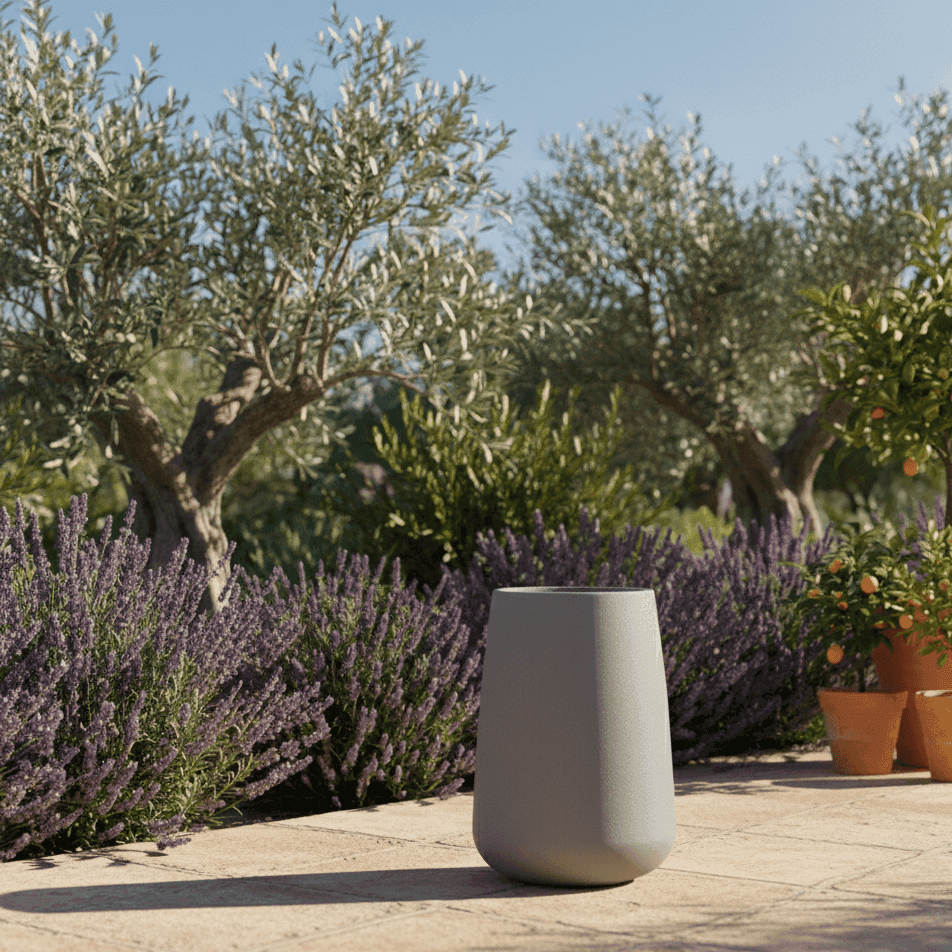 Vaso "Goccia Top" struttura in polietilene per esterno da giardino - 10