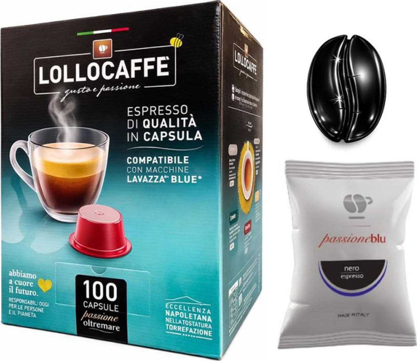 Lollo Caffe Capsule Lavazza Blue Nera 100pz