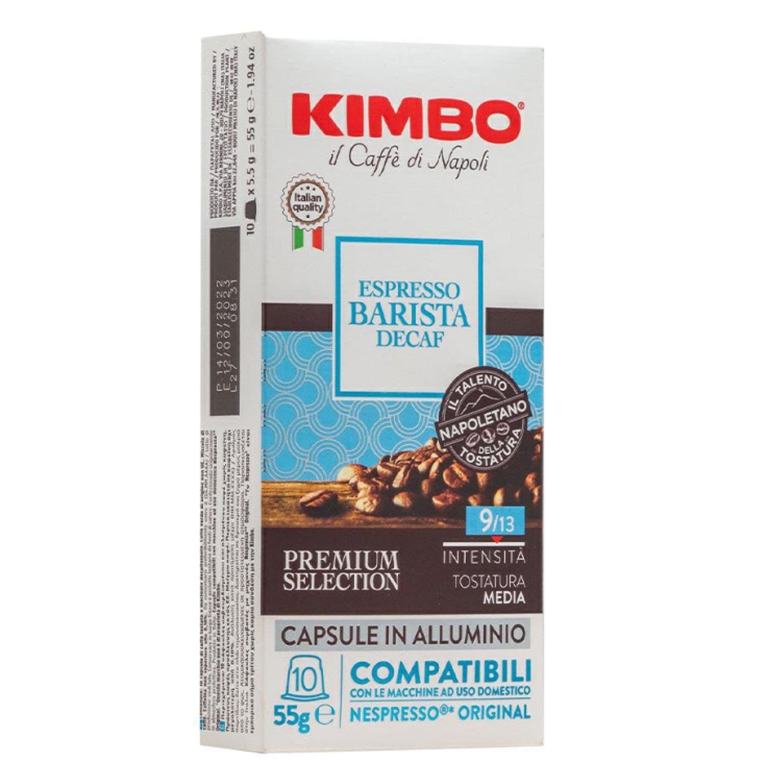 Kimbo Caffe Nespresso 10 Capsule Alluminio Barista DECAFFEINATO - 3