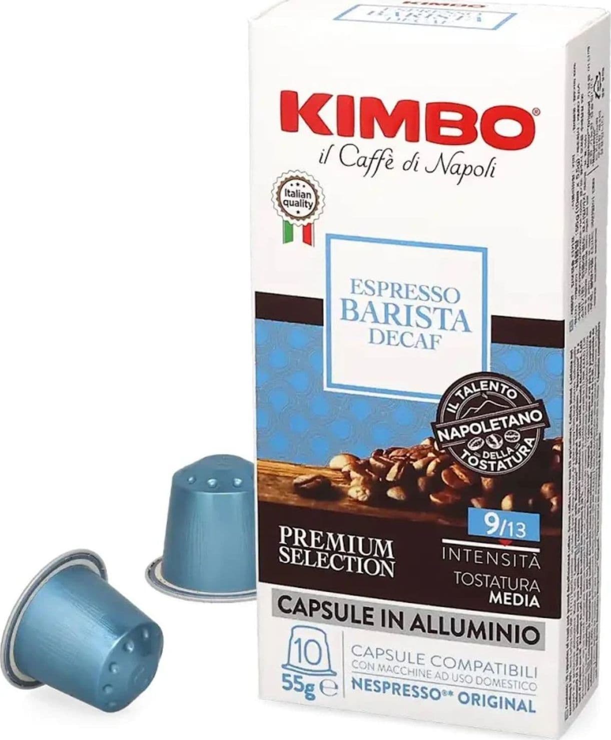 Kimbo Caffe Nespresso 10 Capsule Alluminio Barista DECAFFEINATO - 4