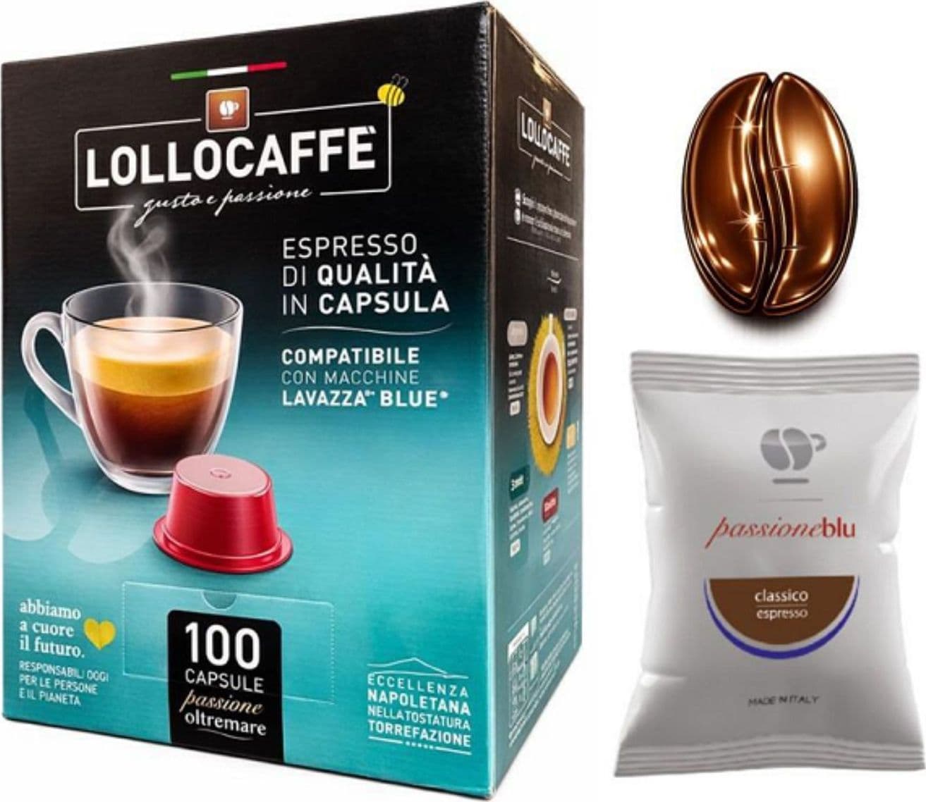Lollo Caffe Capsule Lavazza Blue Classica 100pz VEN