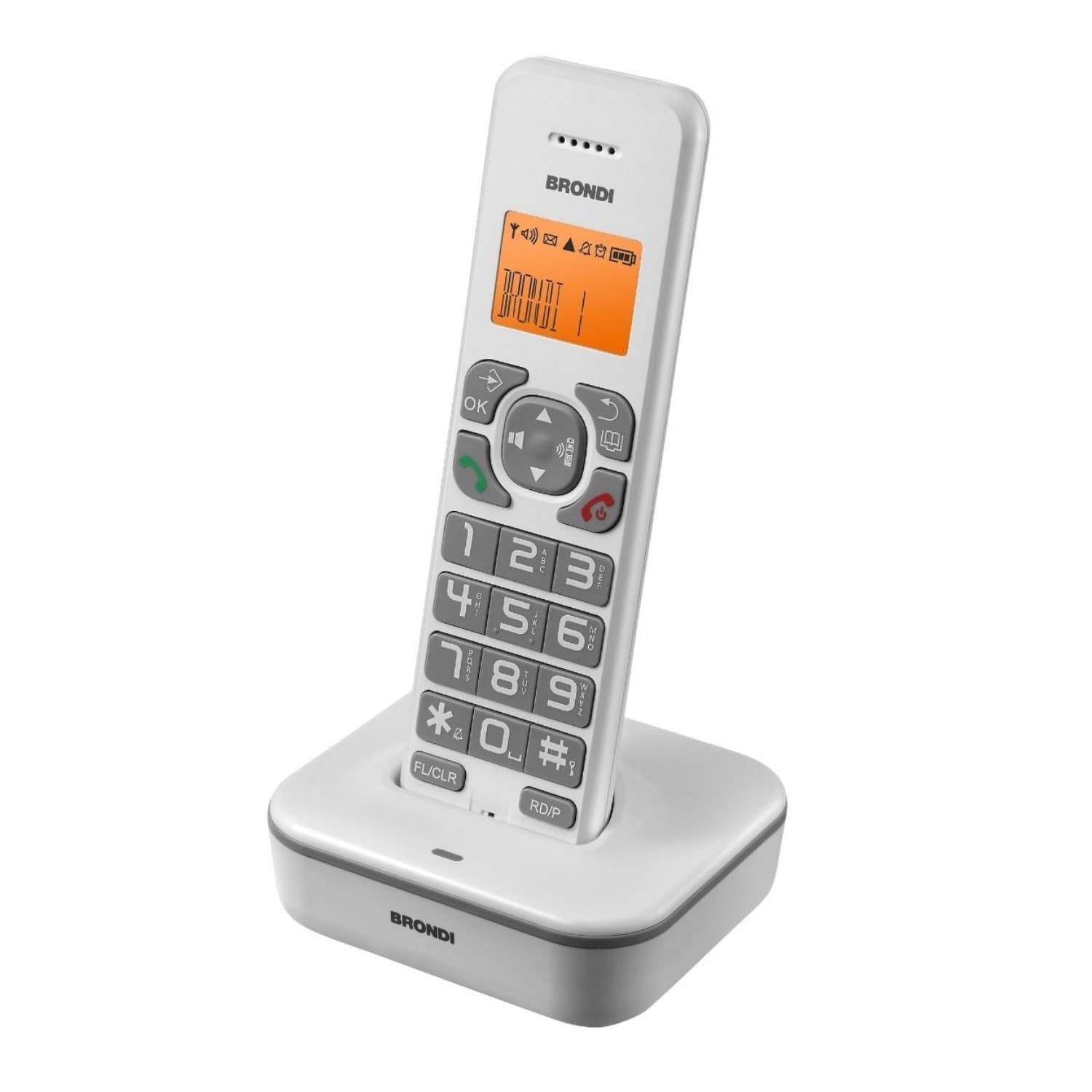 Telefono Cordless Brondi Bravo Star Bianco/Grigio - 2