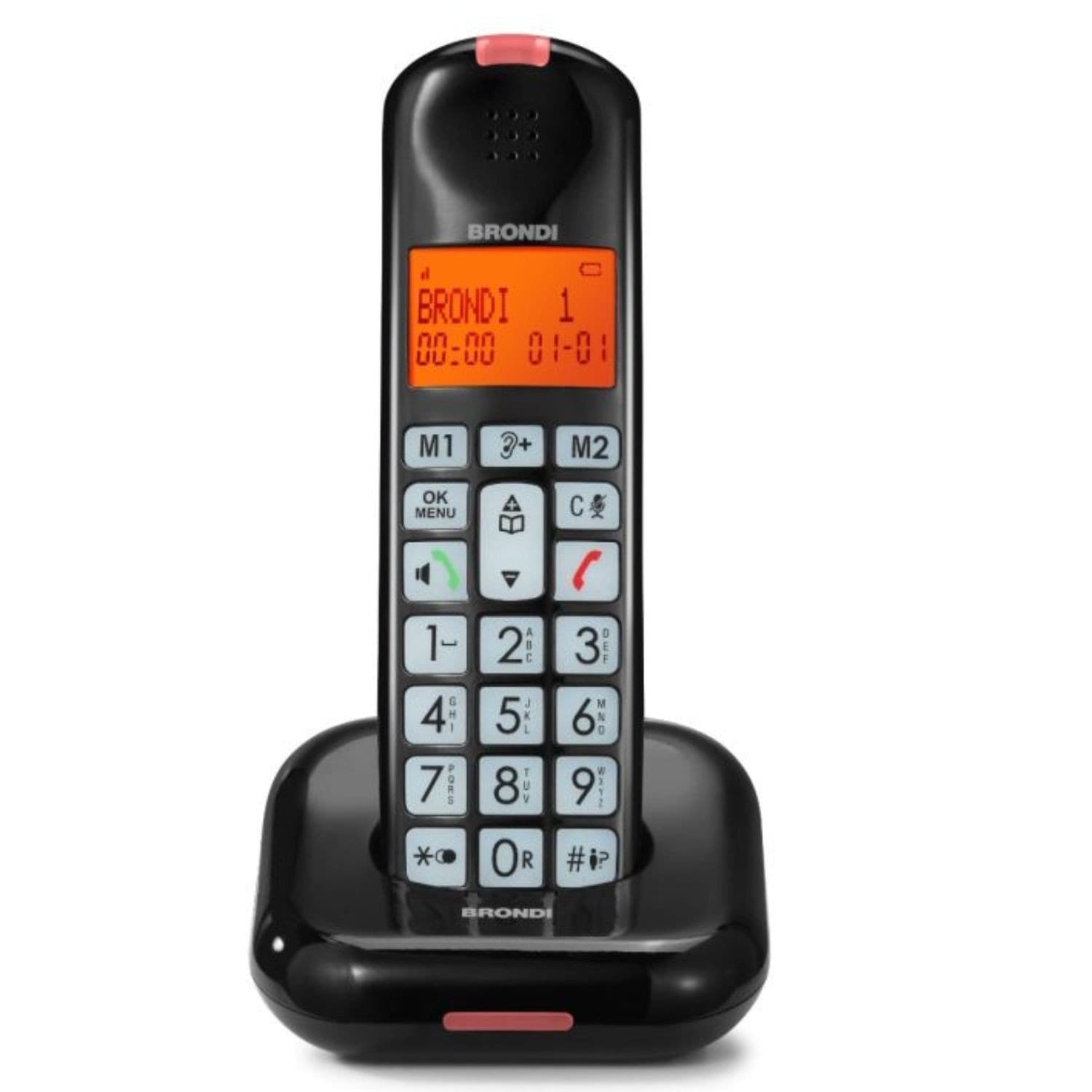 Telefono Cordless Brondi Bravo Moon Nero