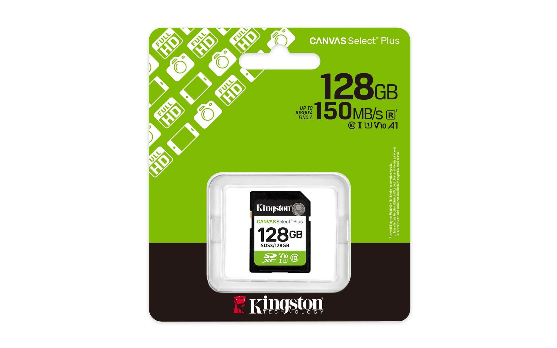 Kingston Technology 128GB SDXC Canvas Select Plus Gen3 150MB/s C10 UHS-I U1 V10 - 3