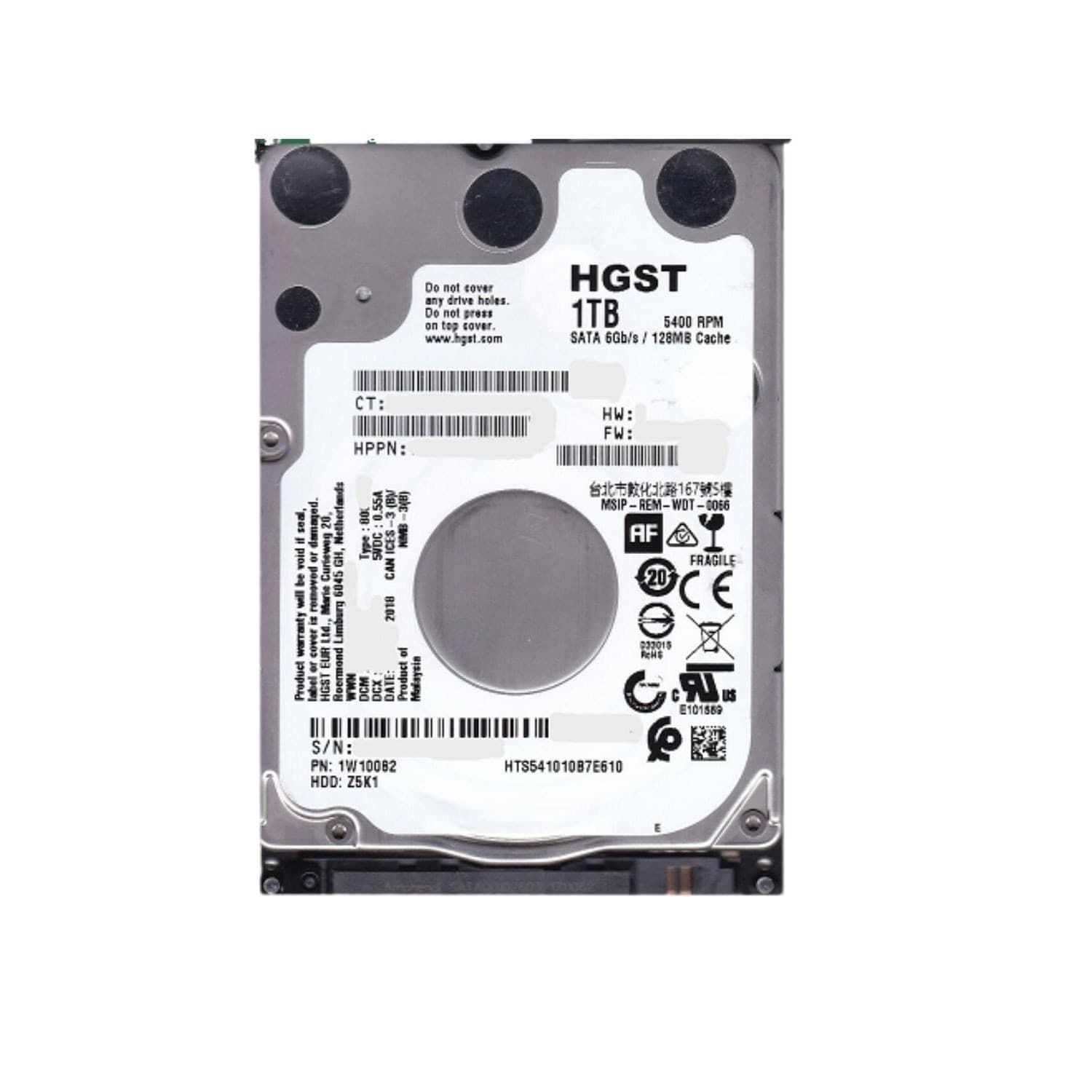 HGST Hard Disk HDD 2,5" SATA 1TB 5400RPM HTS541010B7E610 Z5K1 - 1