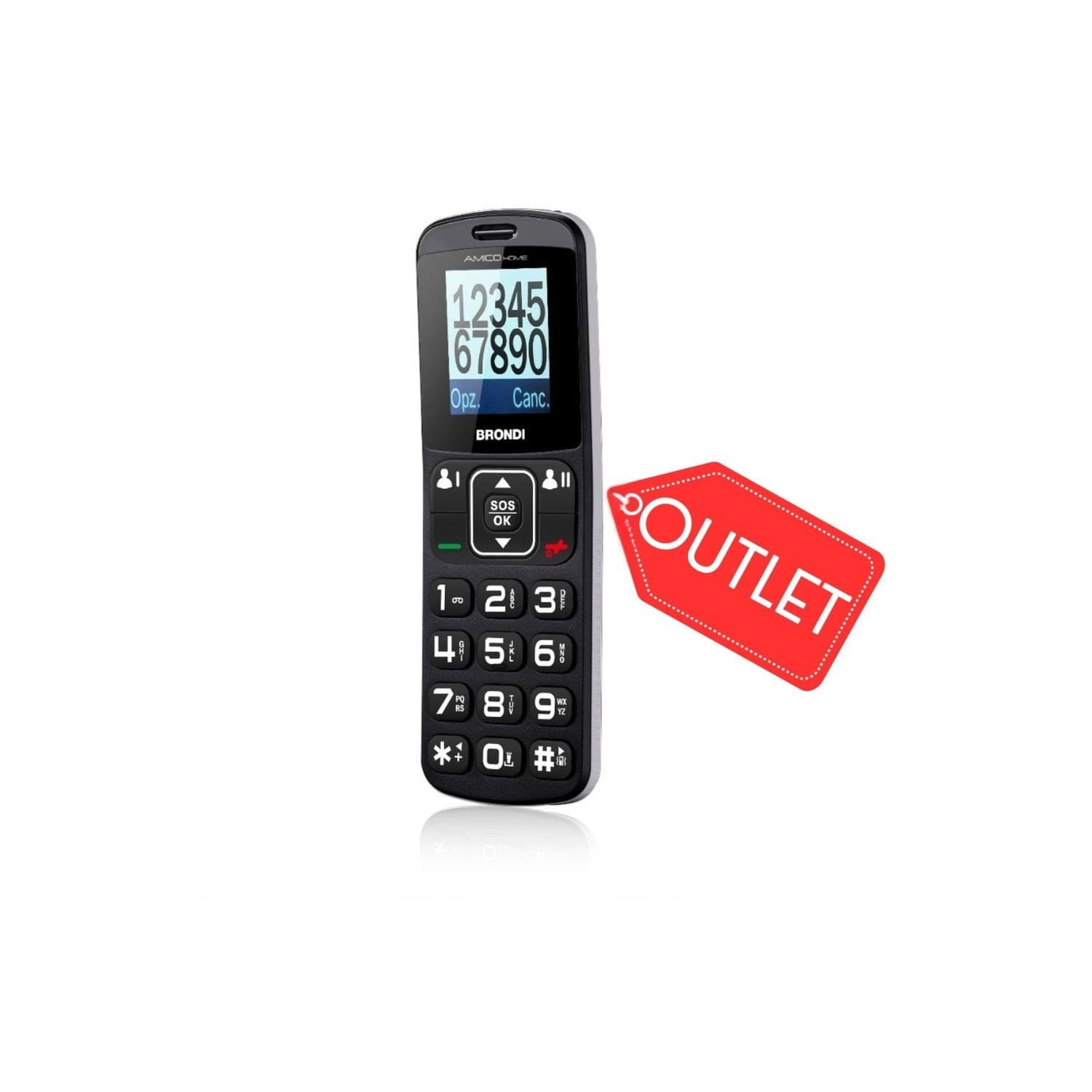 Brondi Amico Home Nero Telefono di livello base 4,5 cm (1.77") 90 g - 5