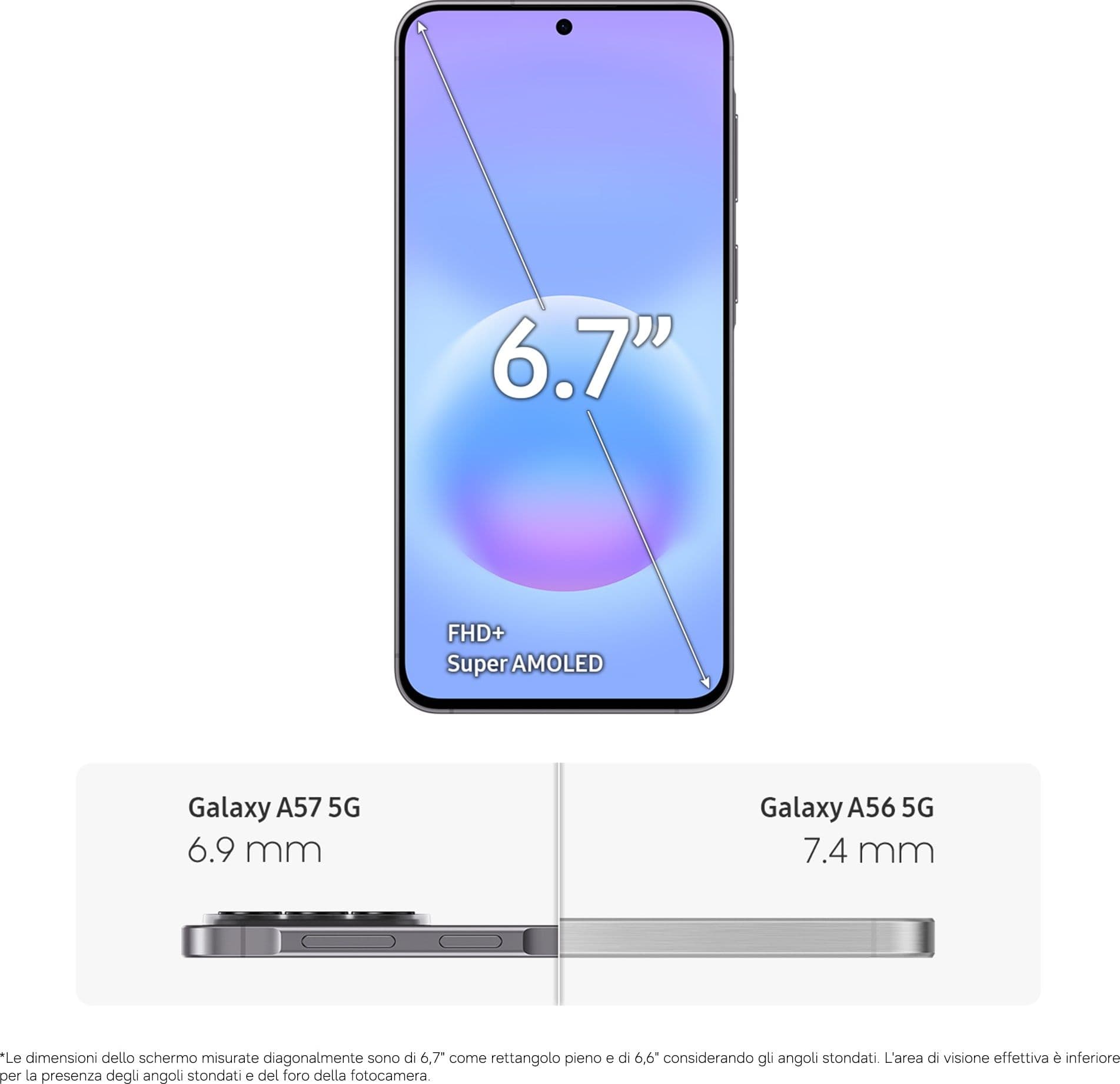 Samsung A57 8+256GB 6.7" 5G Awesome Gray IT SM-A576 - 5