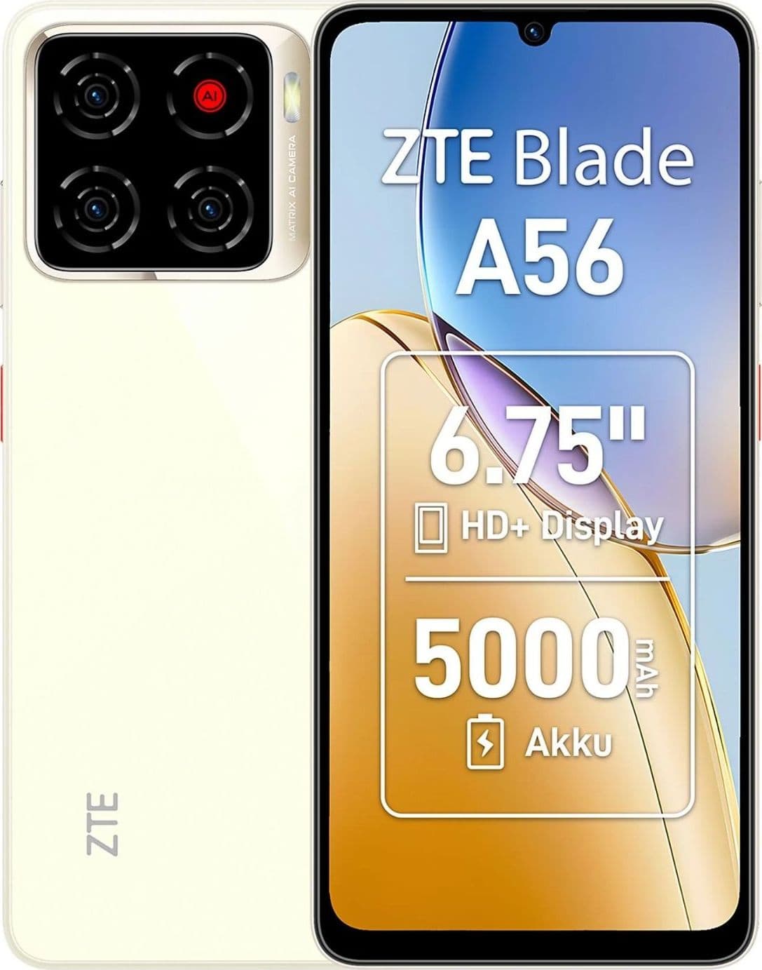 ZTE Blade A56 17,1 cm (6.75") Doppia SIM Android 15 4G USB tipo-C 4 GB 64 GB 5000 mAh Oro - 3