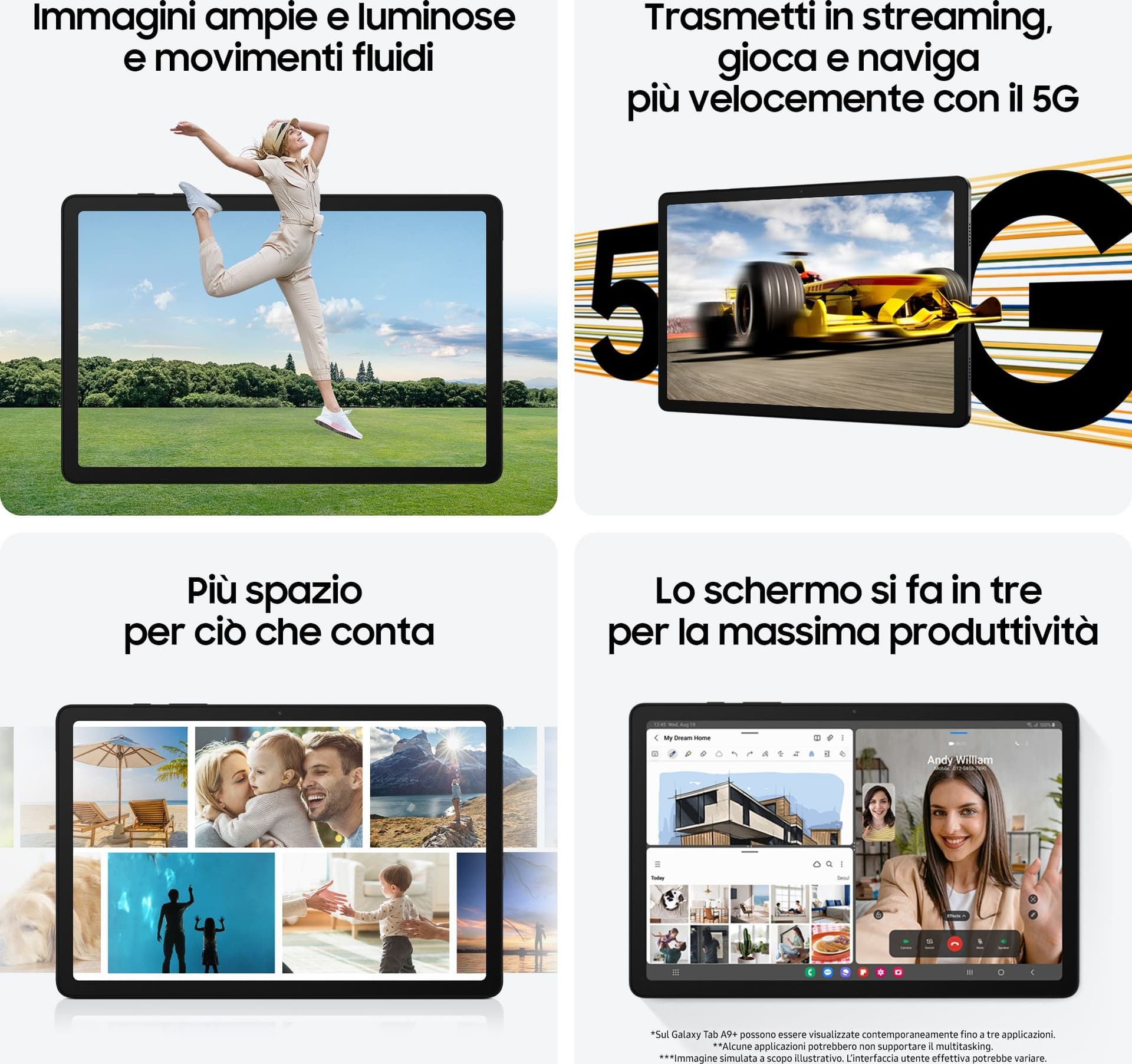 Samsung Tab 11" A9+ 6+128GB Graphite ITA SM-X210 - 5