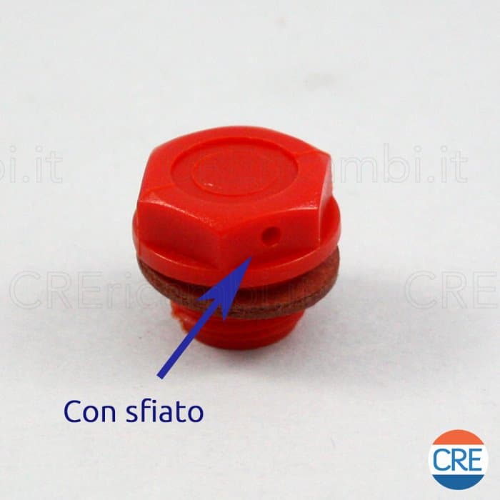 Tappo Riduttore Rosso con Sfiato per Passapomodoro N.3, N.5 Reber - 2