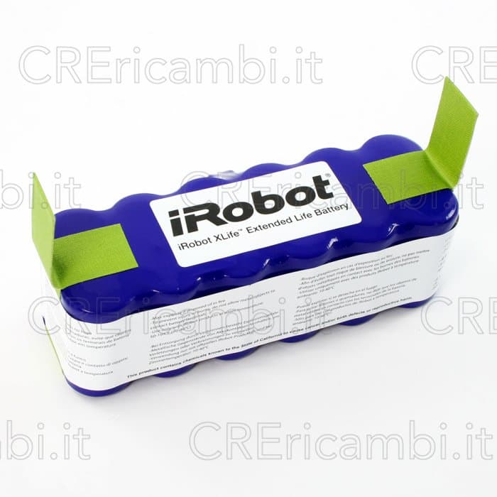 Batteria Ni-Mh RSP800 iRobot XLife, 14.4V, 3Ah, per Scooba 450, Roomba 500, 600, 700, 800, 900 - 2