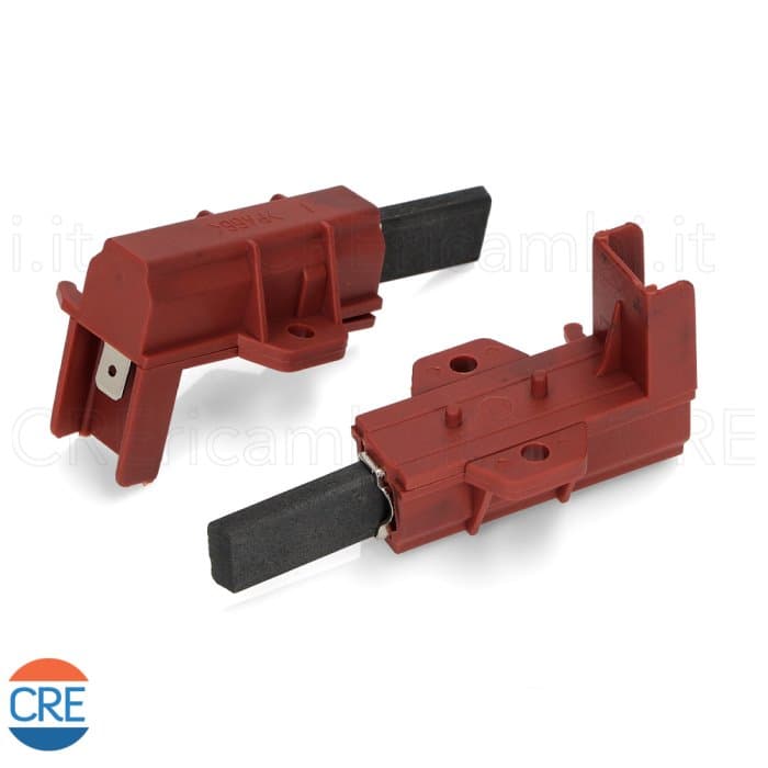 Spazzola Carboncino Motore x2, Sandwich Sinistro, Faston 6.3mm, per Lavatrice - 2