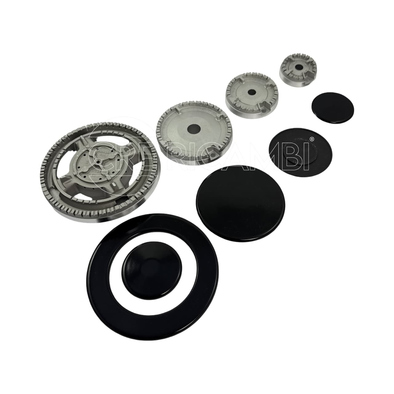 Bruciatori con Spartifiamma Originali per Piano Cottura Ariston, Hotpoint, Indesit - 2