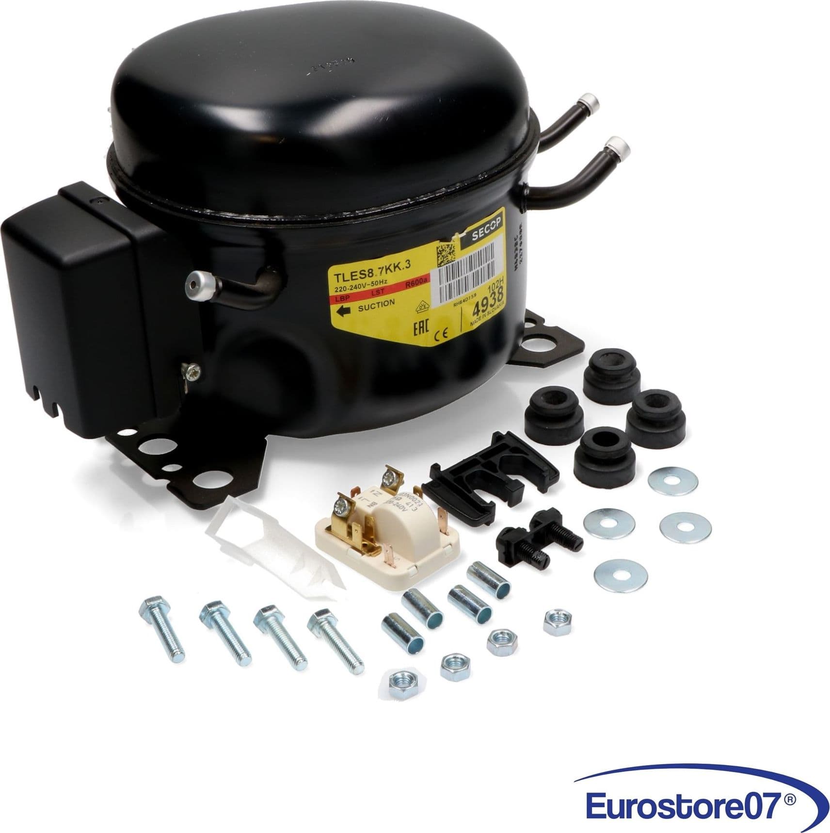 Compressore frigorifero secop rsir/rscr. R600a, lbp . Cilindrata: 8,70cc. - 1