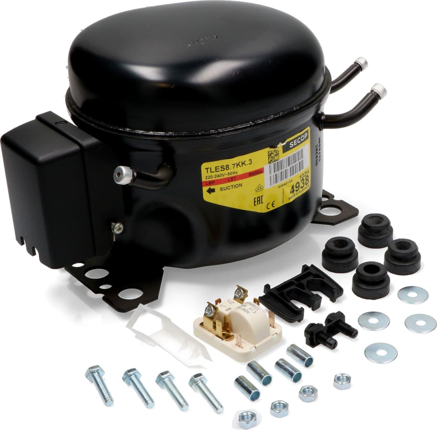 Compressore frigorifero secop rsir/rscr. R600a, lbp . Cilindrata: 8,70cc. - 3