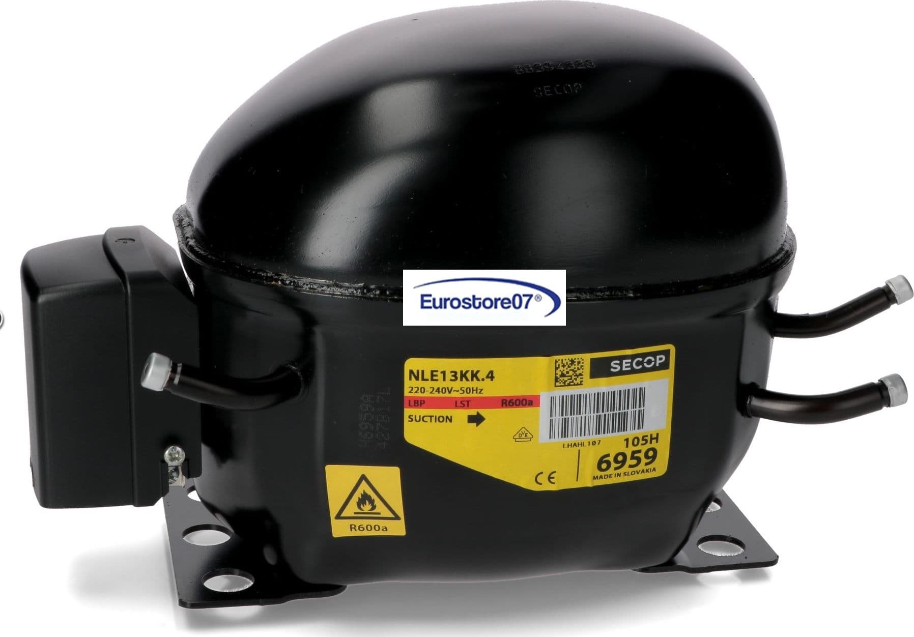 compressore frigorifero / congelatore  secop nle13kk.4 r600a lbp 13.25cc - 4