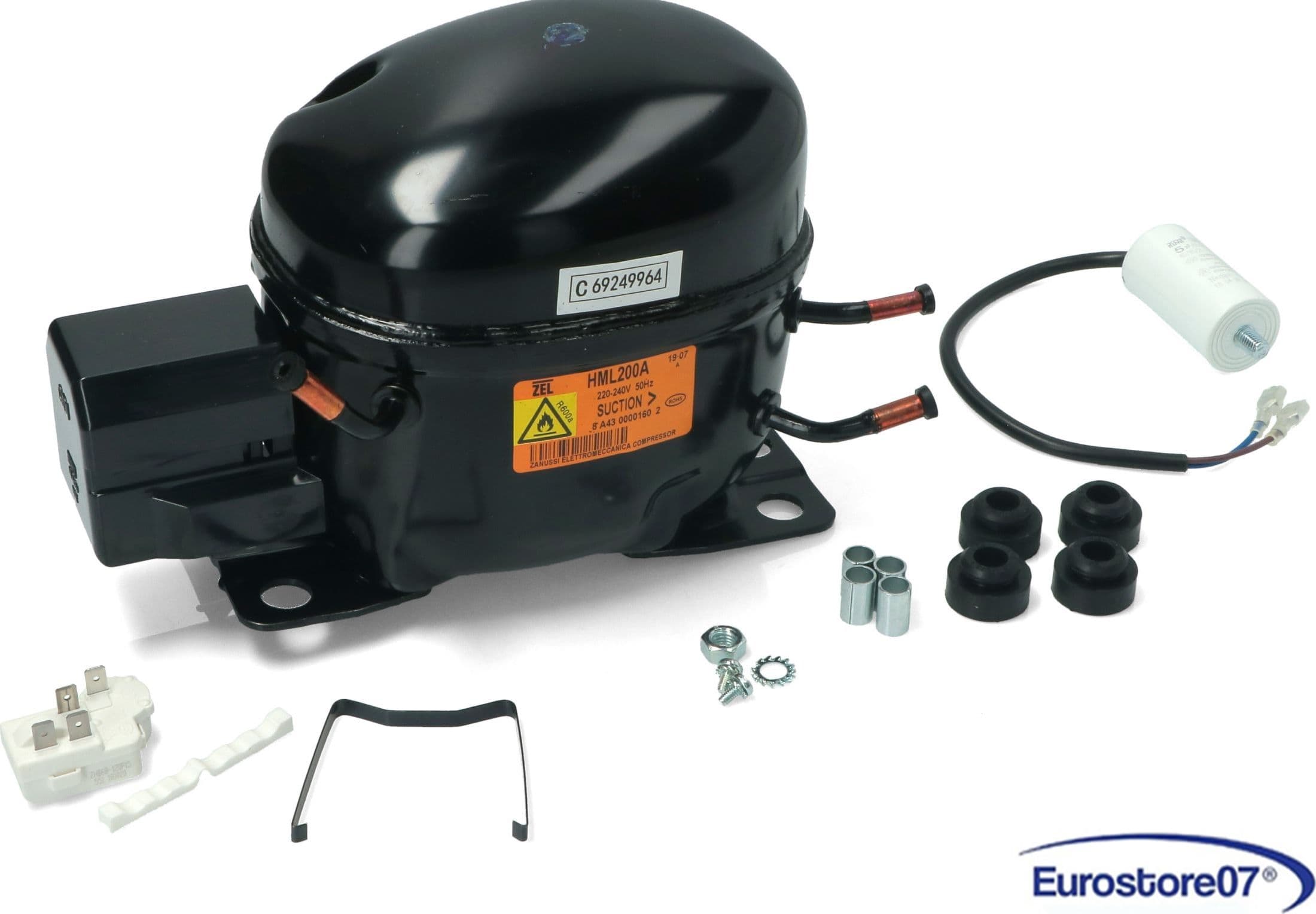 Compressore frigorifero / congelatore     zel hml200a   r600a lbp 12,0cc - 1