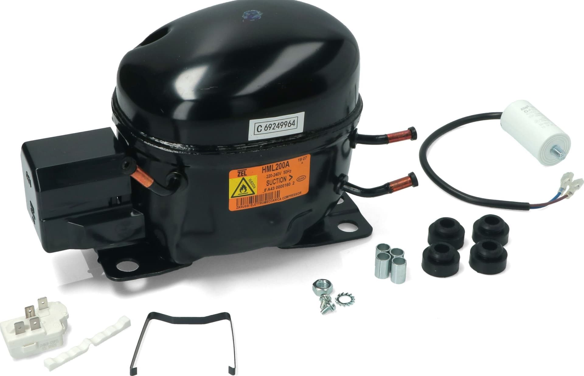 Compressore frigorifero / congelatore     zel hml200a   r600a lbp 12,0cc - 2